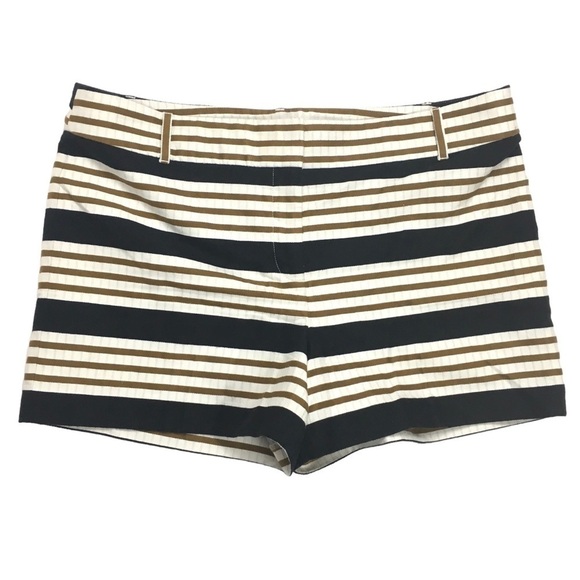 LOFT The Riviera Shorts Stripes 4" Inseam Minimalist Classic Style Plus Size 14 - Picture 1 of 8